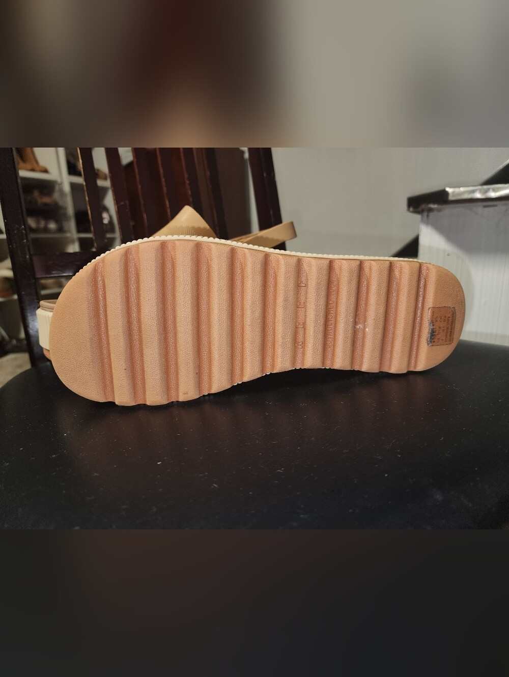 Reef Two-Tone Tan & Cognac Slide Sandals - Picture 8 of 8